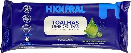 Toalhas umedecidas Higifral · 40 unidades